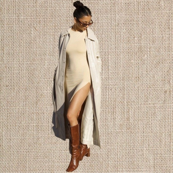 vintage Jackets & Blazers - Vintage Leather trench coat